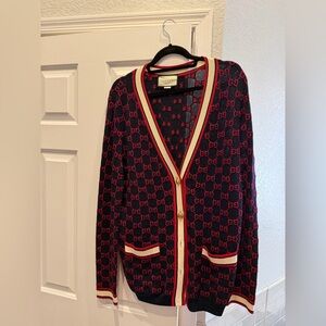 Gucci Blue and Red cardigan